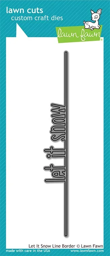 Lawn Fawn Let it Snow Line Border Stanzen Winter Schrift