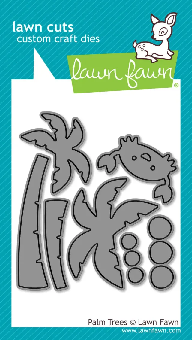 Lawn Fawn Palm Trees Stanzen Palmen und Krabbe