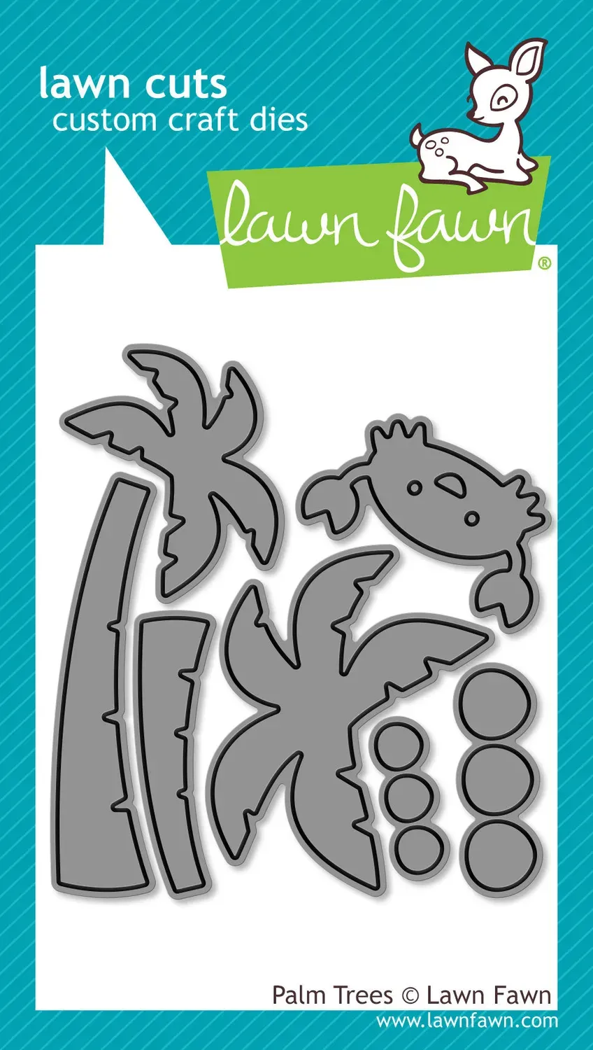 Lawn Fawn Palm Trees Stanzen Palmen und Krabbe