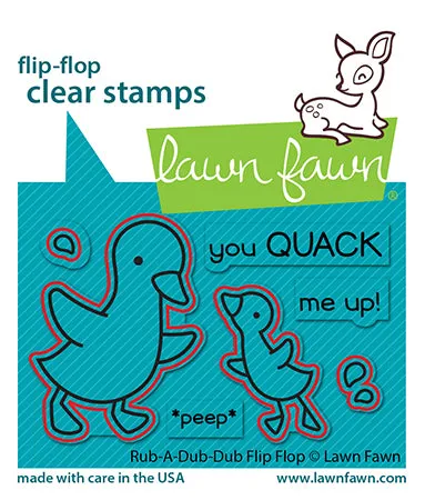 Lawn Fawn Rub-A-Dub-Dub Flip-Flop Lawn Cuts Stanzen Ente