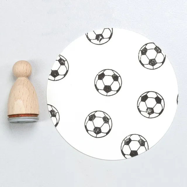 Perlenfischer Fußball Stempel 16x16 mm Holzkegel
