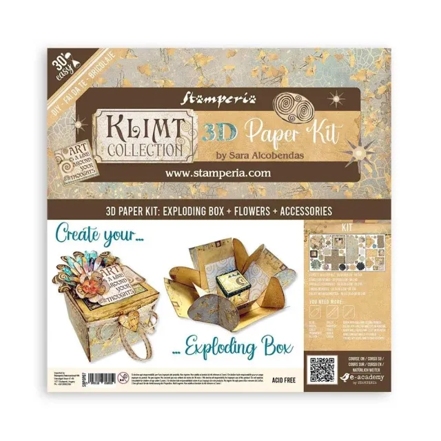 Stamperia Klimt SBPOP07 3D Papier Kit 10x15 cm
