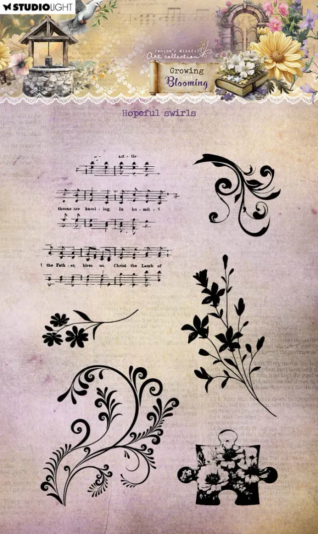 Jenine's Mindful Art Growing Blooming Clear Stamp Hopeful
