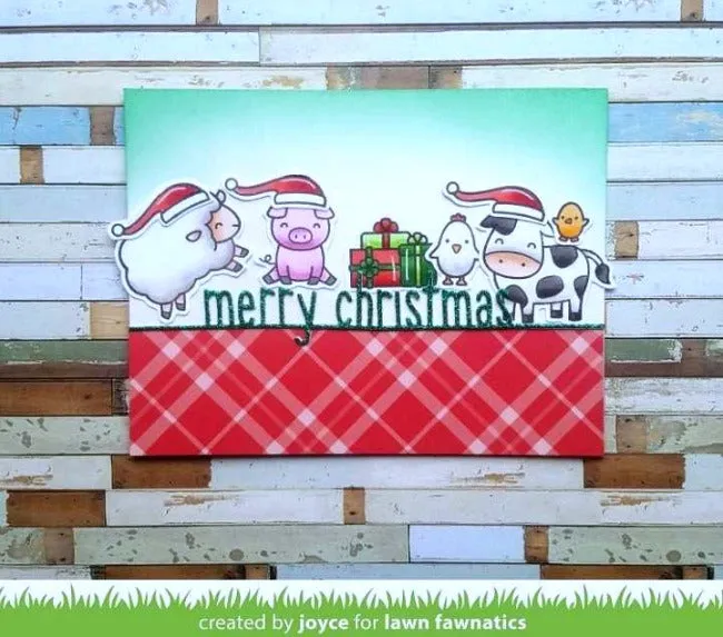 Lawn Fawn Merry Christmas Line Border Stanzschablone
