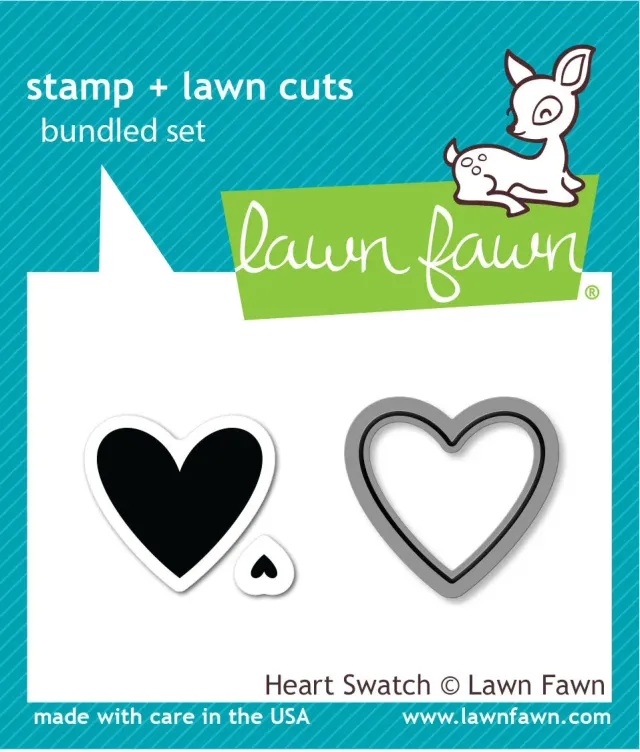 Lawn Fawn Heart Swatch Clear Stamps Stempelset Herz