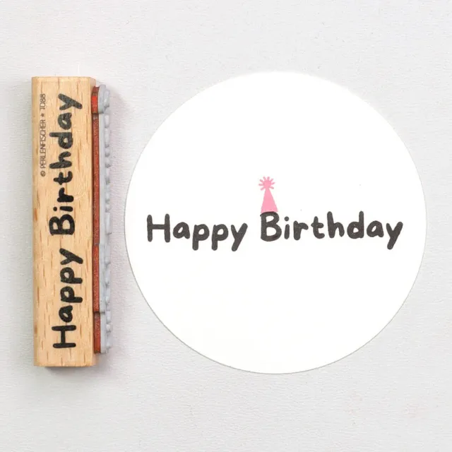 Perlenfischer Happy Birthday 7 Stempel 64x10 mm Schrift