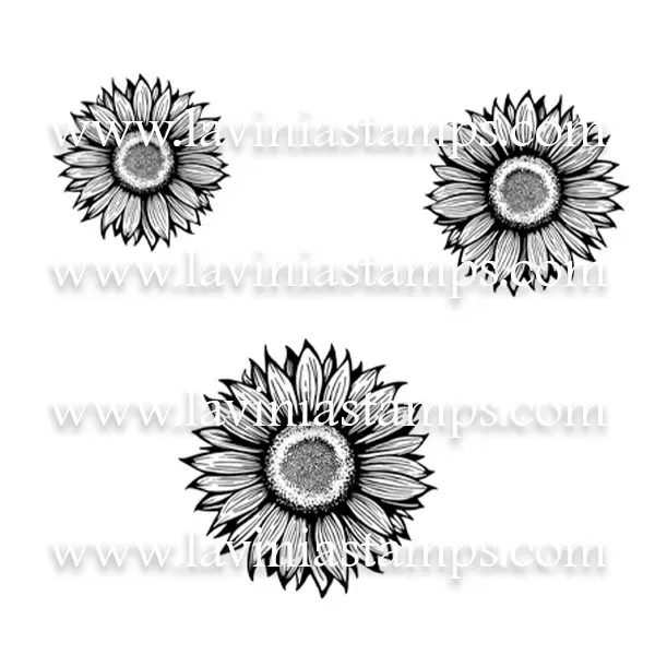 Lavinia Stamps Sunflower Heads Digitalbild Download