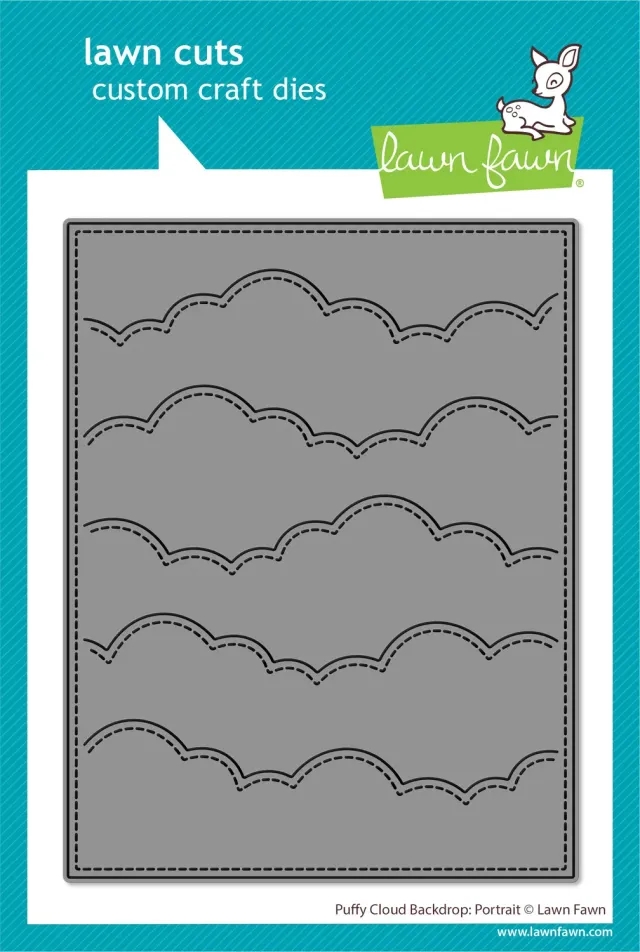 Lawn Fawn Lawn Cuts Puffy Cloud Backdrop Portrait Stanze