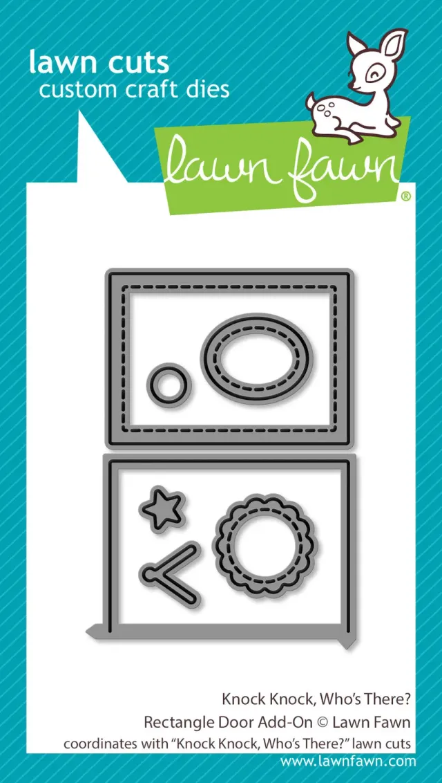 Lawn Fawn Knock Knock Rectangle Door Add-On Stanzschablone 7-teilig