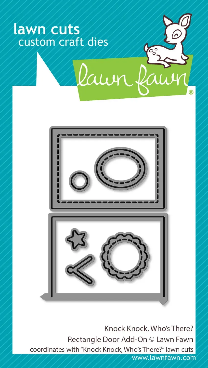 Lawn Fawn Knock Knock Rectangle Door Add-On Stanzschablone 7-teilig