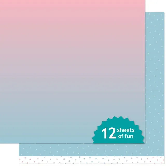 Lawn Fawn Dusk Skies Designpapier 12x12 blau Verlauf
