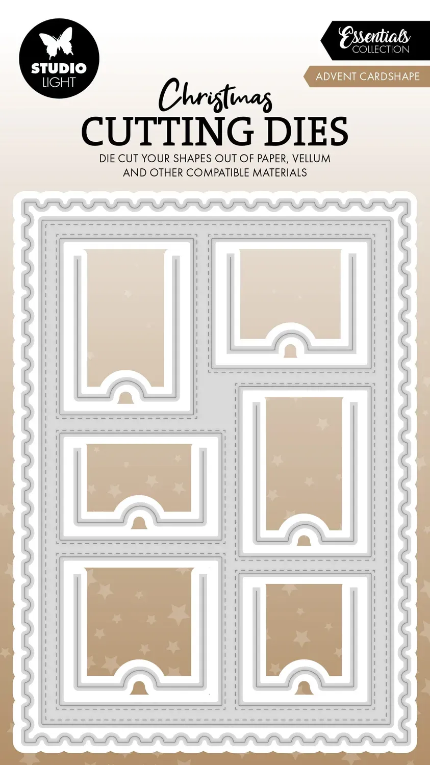 StudioLight Essentials Advent Cardshape Stanzschablone
