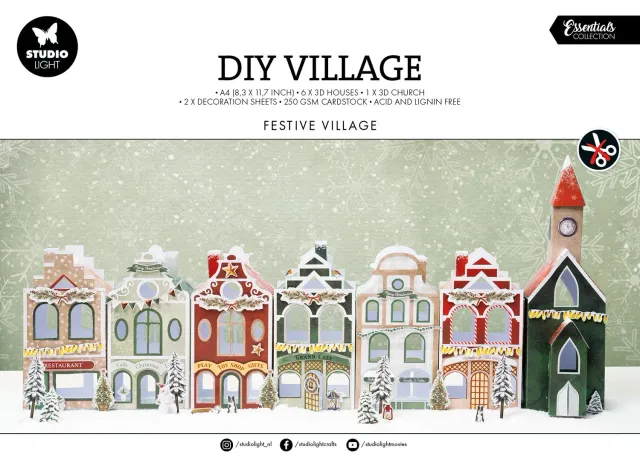 Studio Light Essentials Festive Village Papierblock