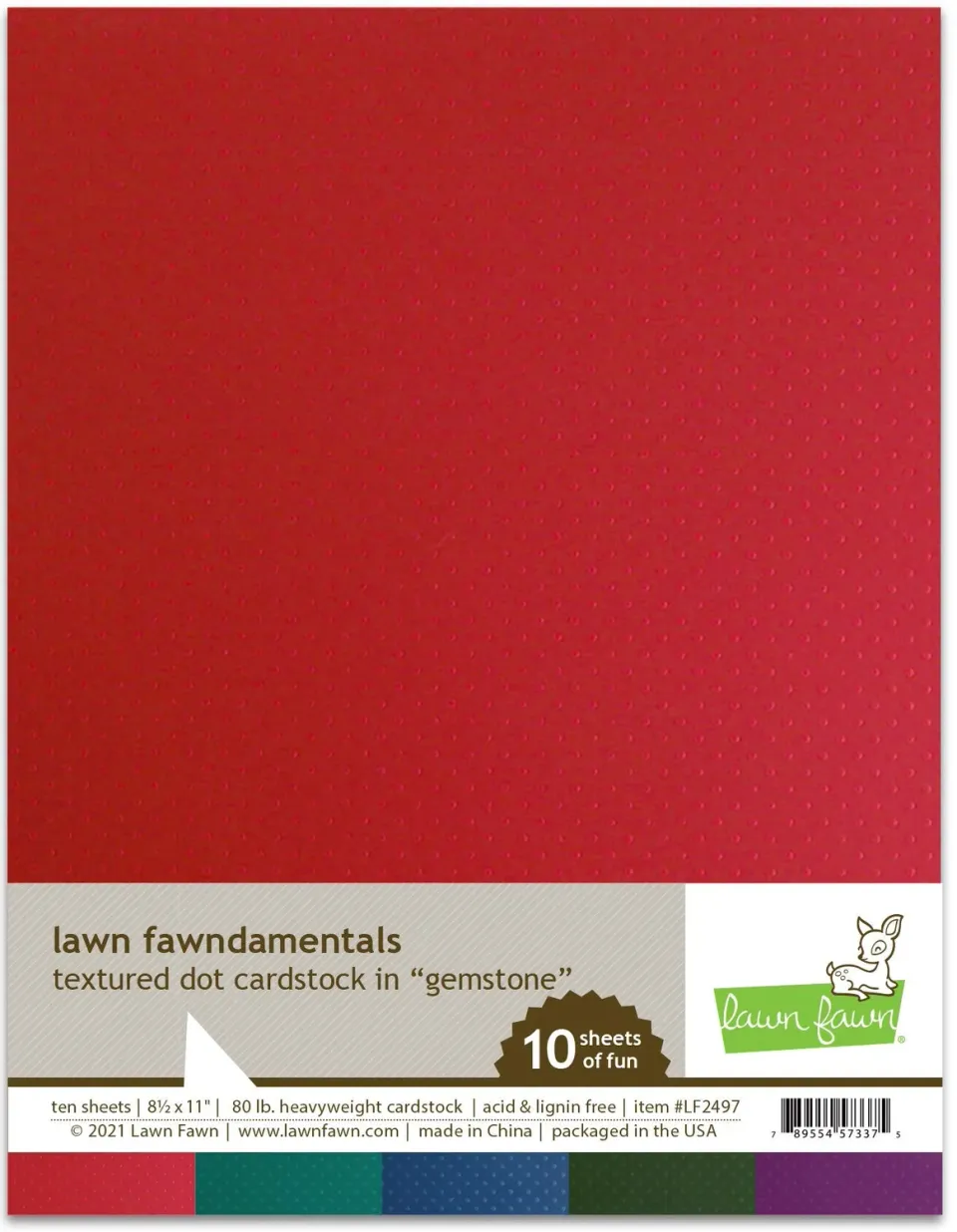Lawn Fawn Textured Dot LF2497 Cardstock Gemstone 10 Bogen geprägt