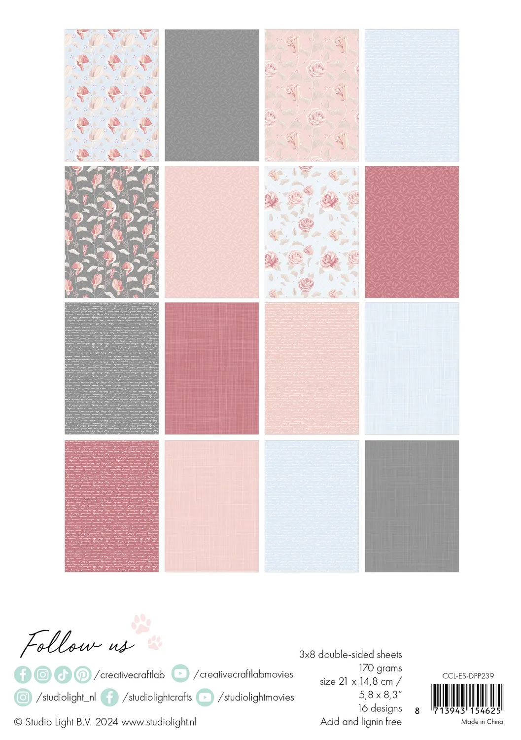 Creative Craftlab Essentials Stay Strong Papierblock Designpapier