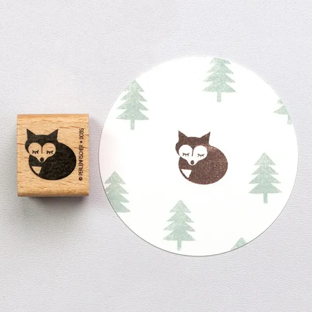 Perlenfischer Träumender Fuchs Stempel 20x20 mm Tier