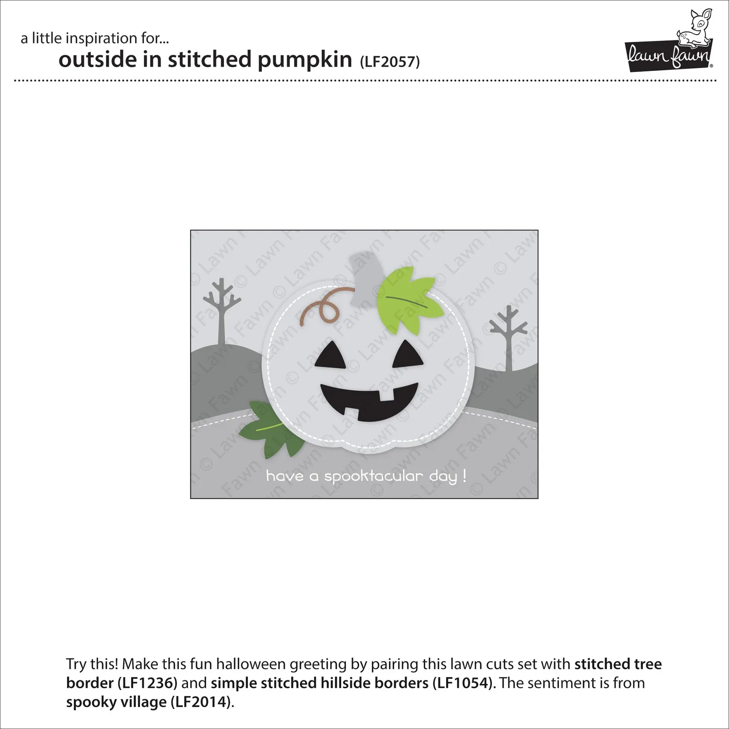 Lawn Fawn Outside In Stitched Pumpkin Stanzschablone