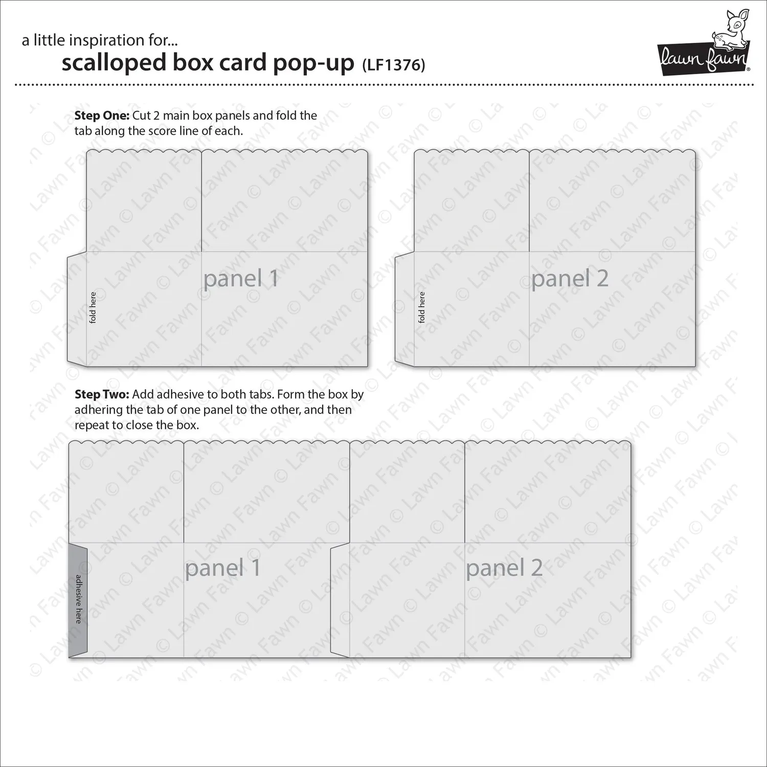 Lawn Fawn Scalloped Box Card Pop-Up Stanzen Set