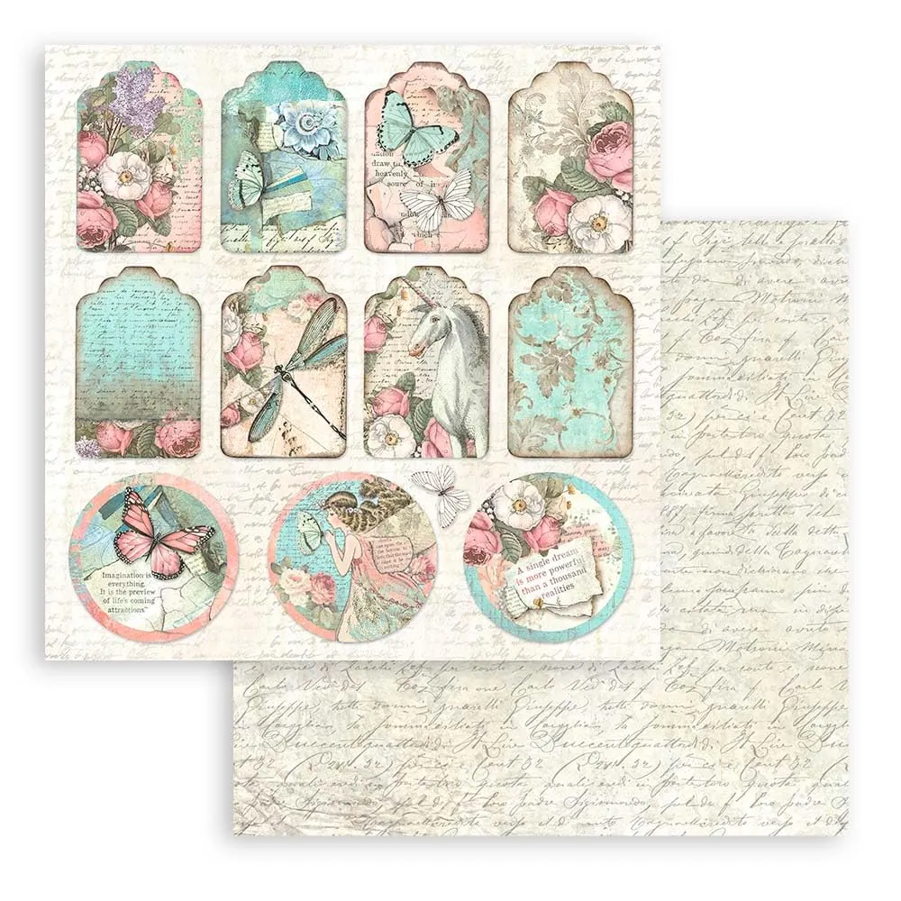 Stamperia Shabby Rose Scrapbook Papier Block 30,5x30,5cm säurefrei