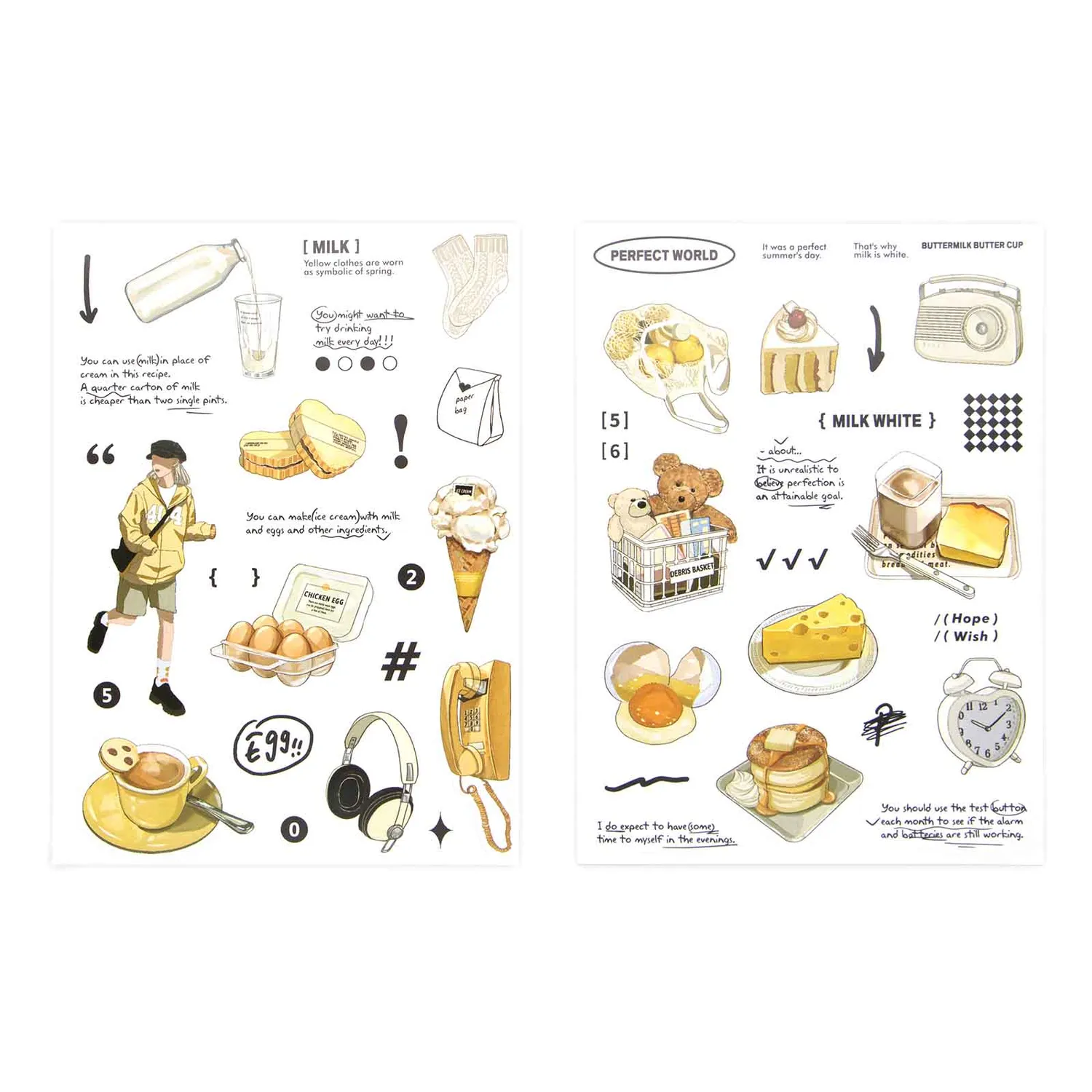 Ieebee Coffee & Cake Sticker 2 Stück Butter Cake Motiv