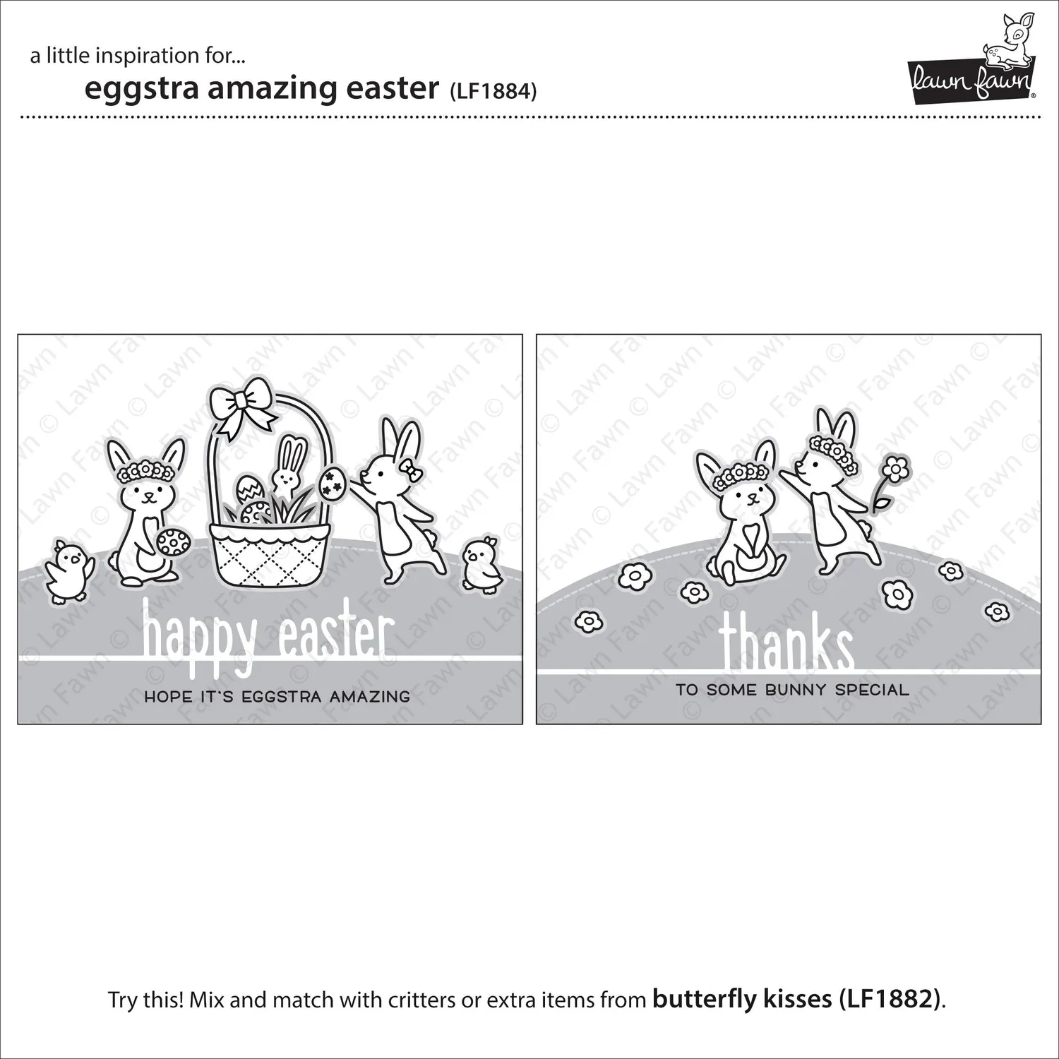 Lawn Fawn Eggstra Amazing Easter LF1884 Stempelset Ostern