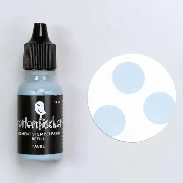Perlenfischer Pigment Stempelfarbe Refill Taube 14 ml