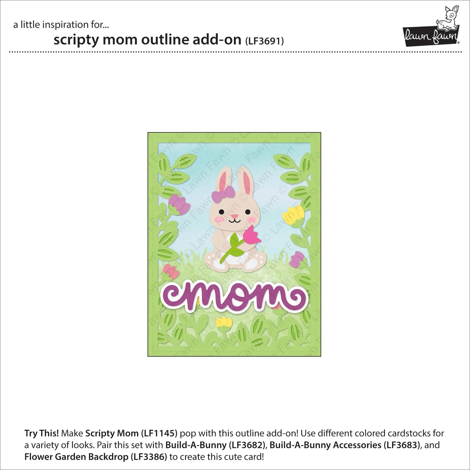 Lawn Fawn Scripty Mom Outline Add-On Stanze 1-tlg Kontur