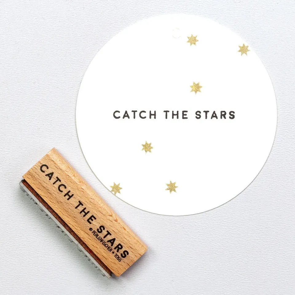 Perlenfischer Catch the Stars Stempel 3x45 mm Text