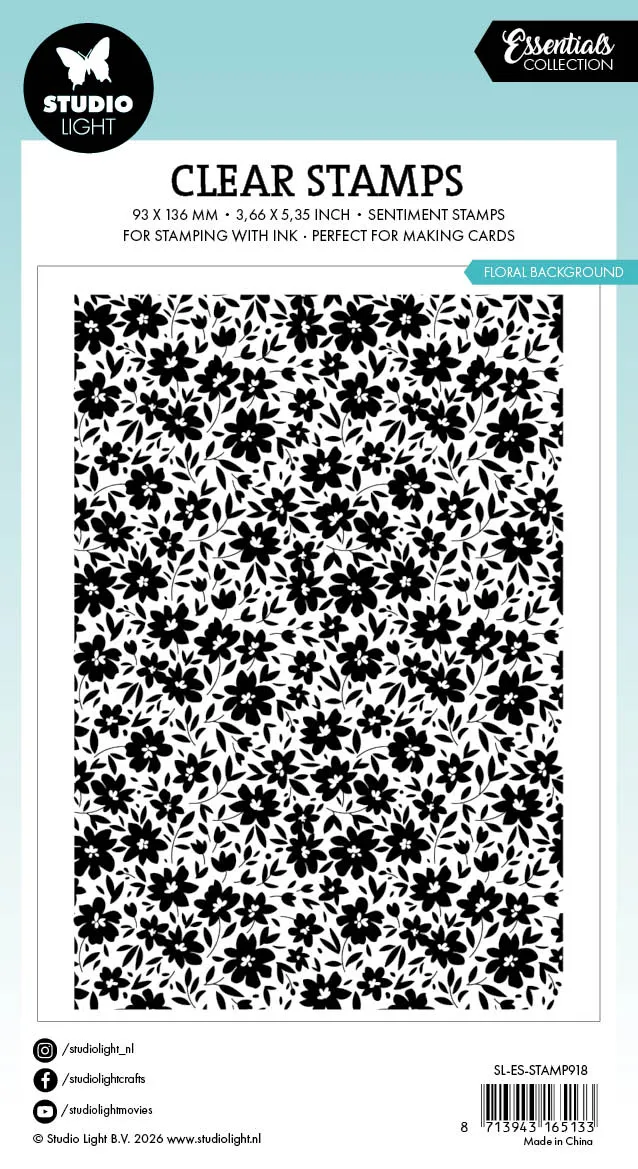 Studio Light Essentials Flower Background Clear Stamp Blumenmotiv