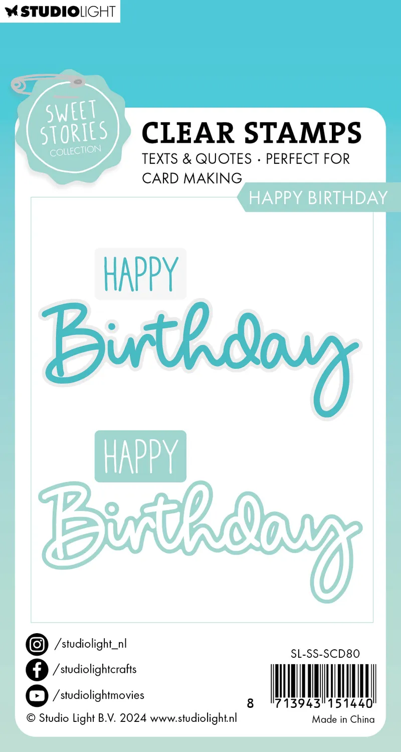 StudioLight Sweet Stories Happy birthday Stempel Stanze
