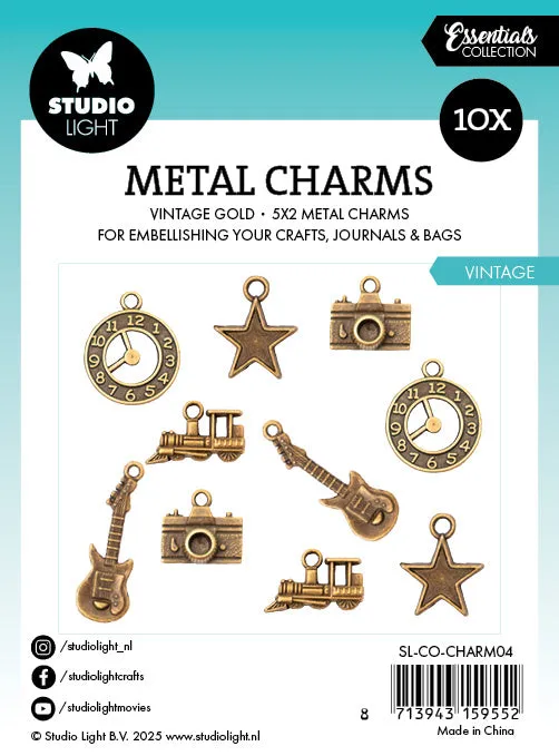 StudioLight Essentials Vintage Metall Charms 10 Stück