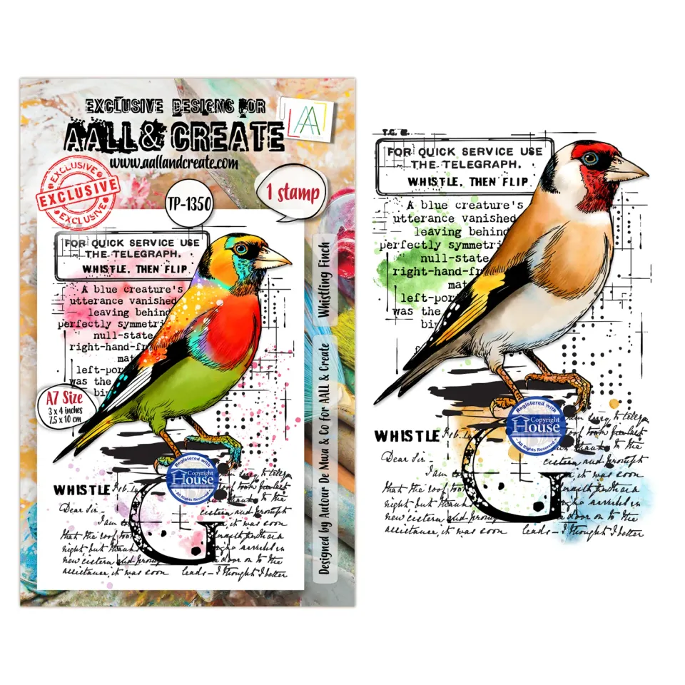 AALL and Create TP-1350 Whistling Finch Stempel A7