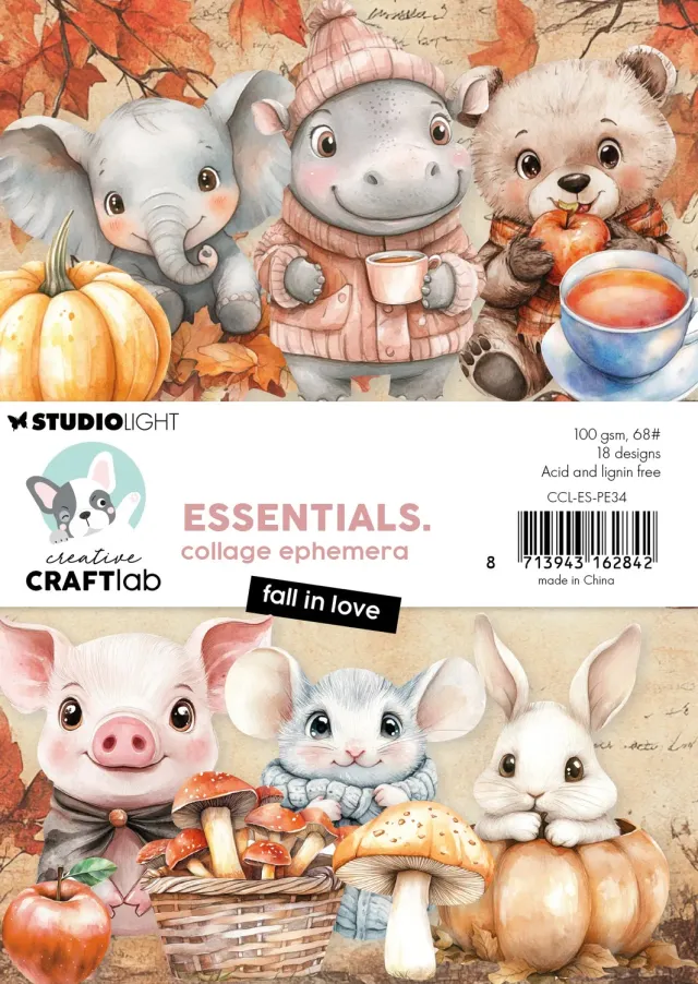 StudioLight Creative Craftlab Fall in love Ephemera-Set 36-teilig