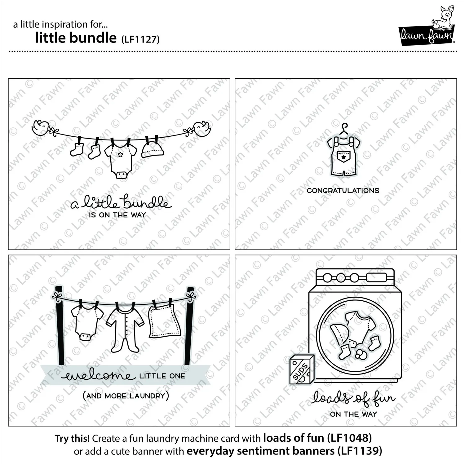 Lawn Fawn Little Bundle LF1127 Stempelset Baby