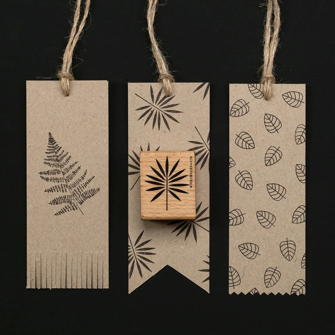 Perlenfischer Palmenblatt 2 Stempel 35x29 mm Boho