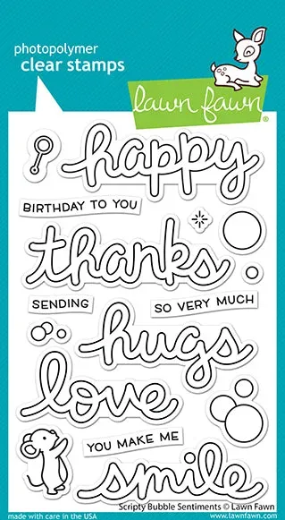 Lawn Fawn Scripty Bubble Sentiments Stempel Mäuse