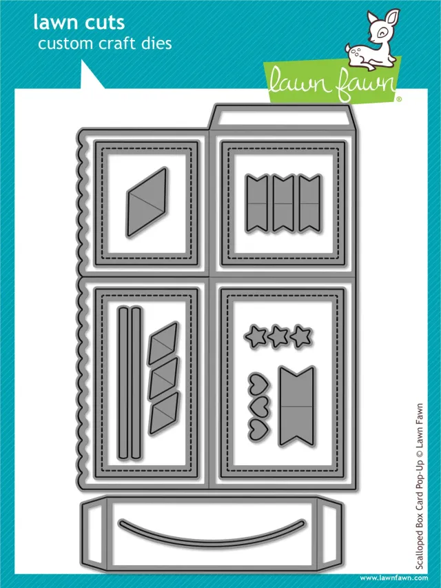 Lawn Fawn Scalloped Box Card Pop-Up Stanzen Set