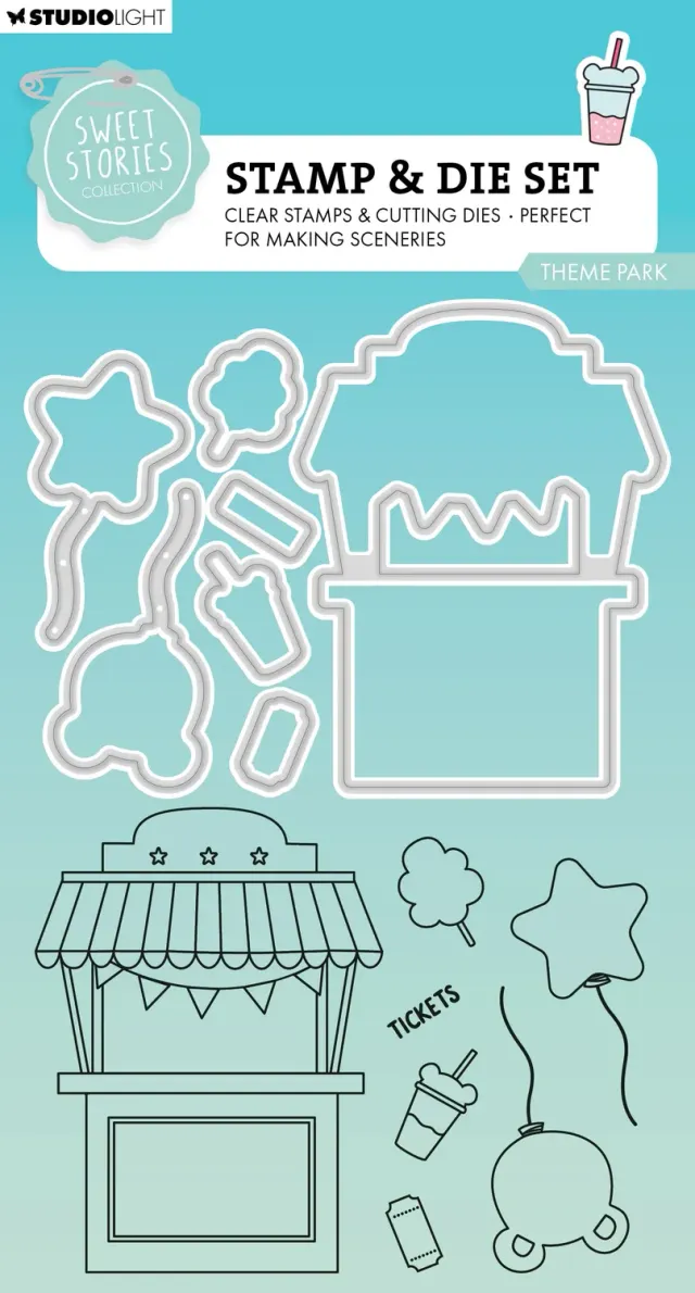 Studio Light Sweet Stories Theme Park Stempel + Stanze Set