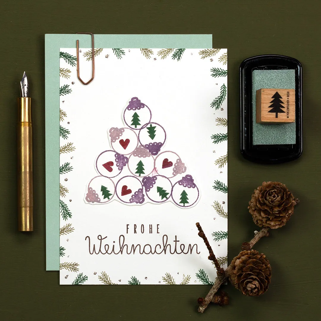 Perlenfischer Christbaumkugel Stempel 20x17 mm