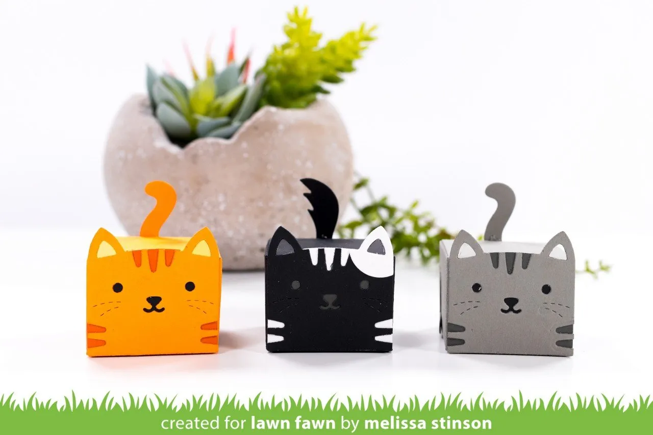 Lawn Fawn Tiny Gift Box Cat Stanzschablonen Katze