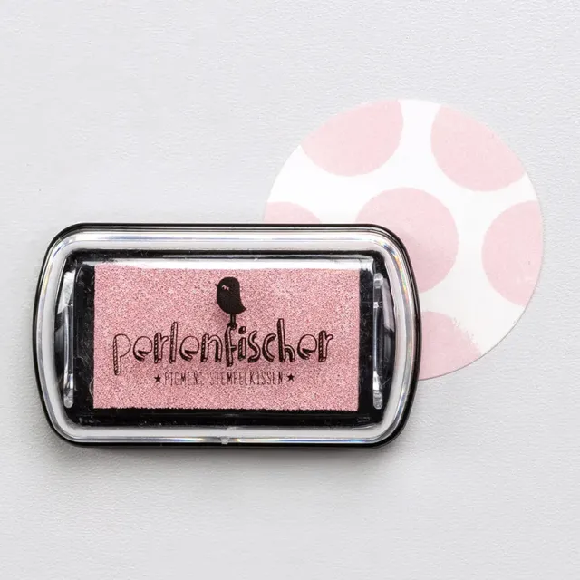 Perlenfischer Zuckerwatte Mini Stempelkissen Pigment rosa