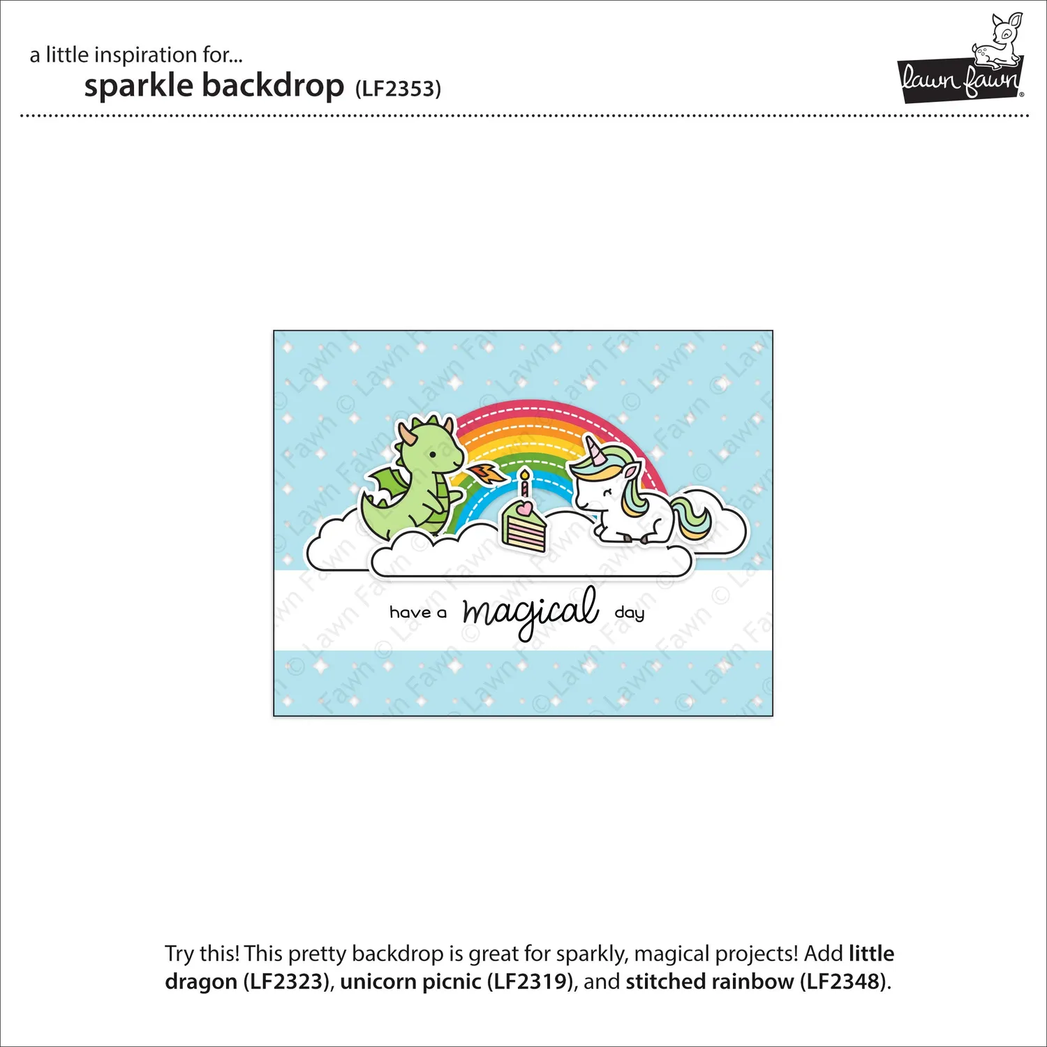 Lawn Fawn Sparkle Backdrop LF2353 Stanzschablone 14x10,8 cm