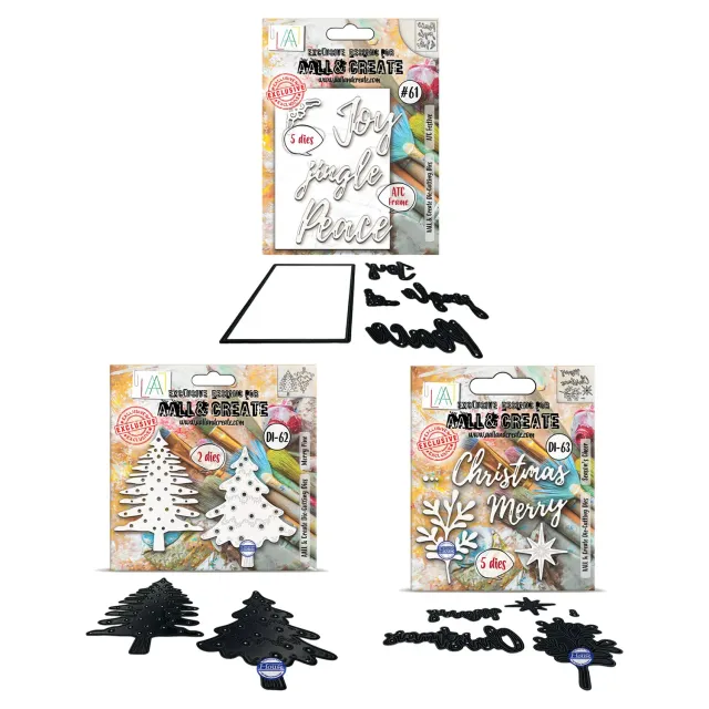 AALL and Create Festive Cheer Stanzschablonen Bundle 3 Dies Weihnacht