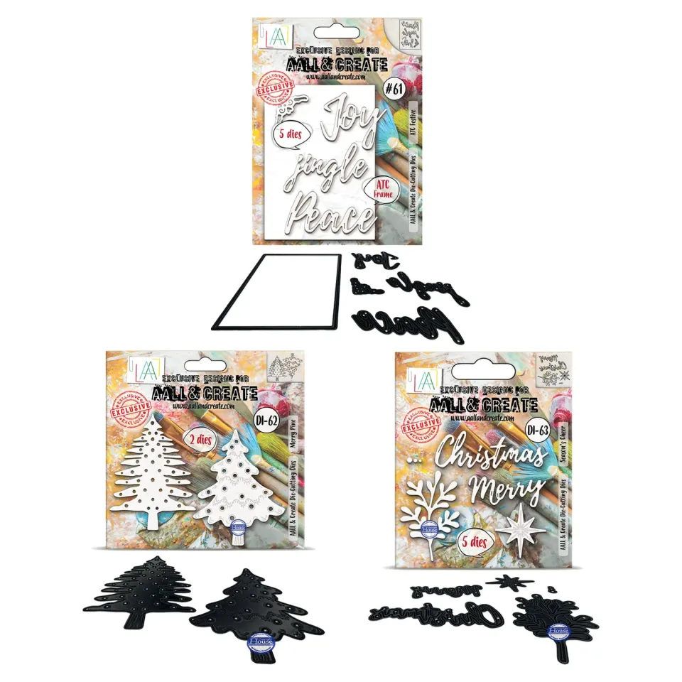 AALL and Create Festive Cheer Stanzschablonen Bundle 3 Dies Weihnacht