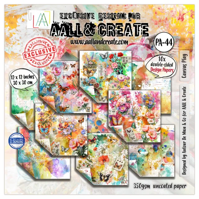 AALL and Create PA-44 Canvas Play Designpapier 30x30 cm 10 Blatt