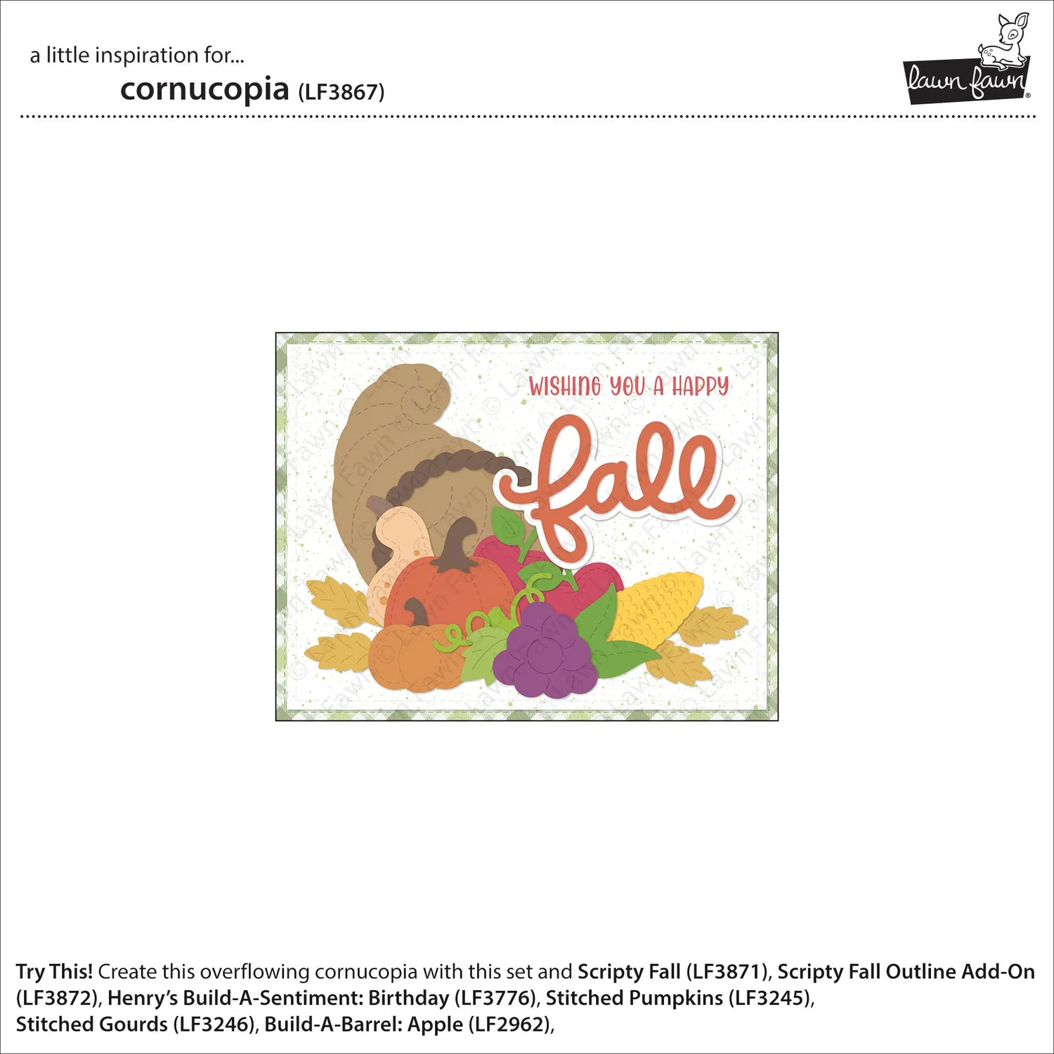 Lawn Fawn Cornucopia Lawn Cuts Stanze Herbst 7tlg