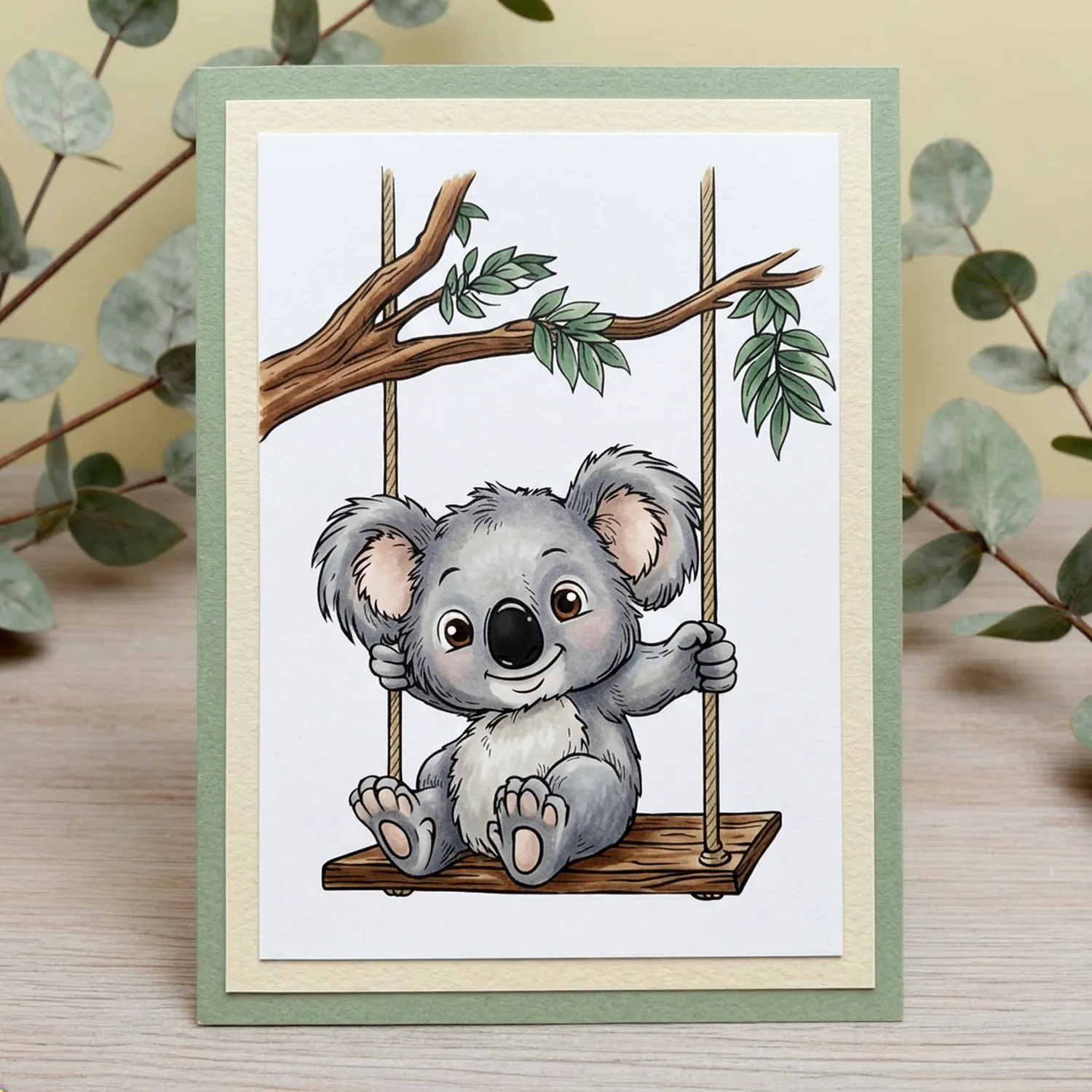 StudioLight Essentials Swinging by Koala Clear Stamps Tiermotiv