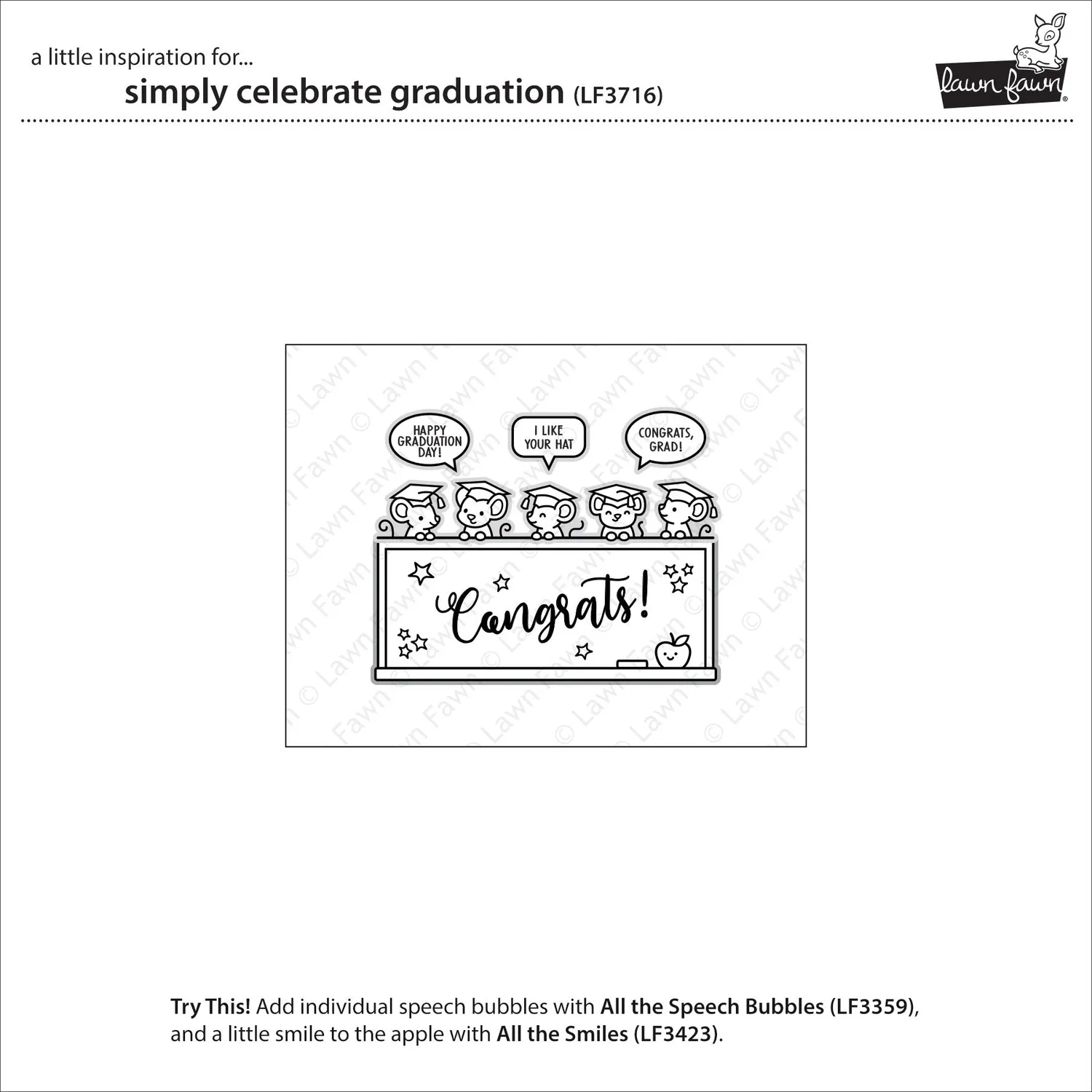 Lawn Fawn Simply Celebrate Graduation Stempelset