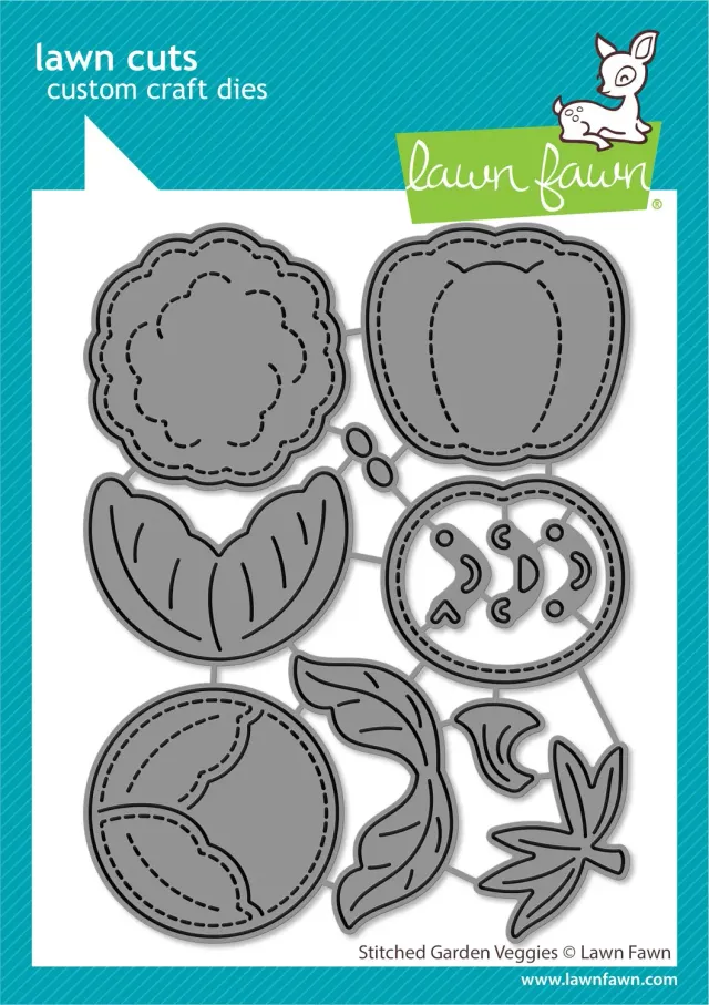 Lawn Fawn Stitched Garden Veggies Stanzschablonen 12-teilig