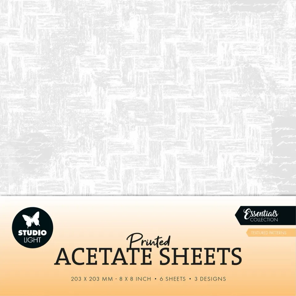 StudioLight Essentials Textured Patterns Acetat Sheets 203mm